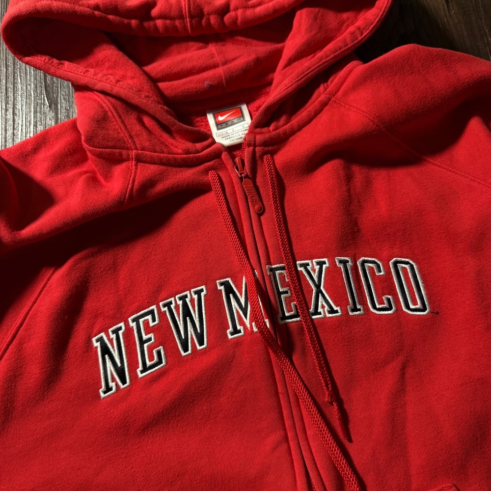 Nike New Mexico Lobos Hoodie Full Zip Red Kids L(12-14) Sweatshirt‎ - Picture 4 of 7